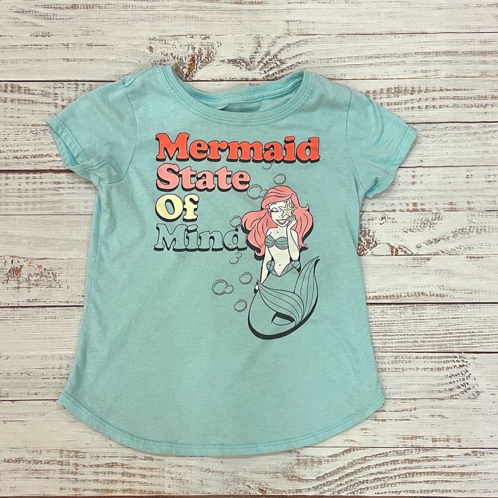 Girls Disney Princess Little Mermaid Short Sleeve Tee